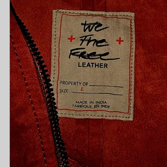 New Free People WTF Brooklyn Suede Jacket $468 LARGE Raspberry SLOUCHY - Picture 5 of 5